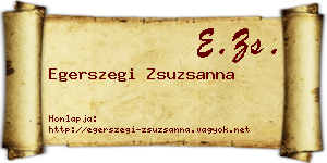 Egerszegi Zsuzsanna névjegykártya